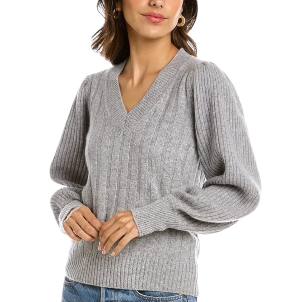 NWT Design History x Stitch Fix Women's 100% Cashmere V-Neck Sweater‎ Luxe Warm
